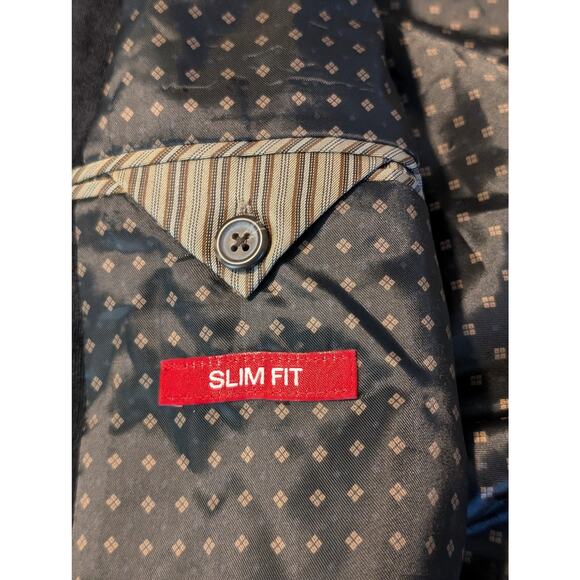 Chaps Slim Fit Black Corduroy Elbow Patch Sports Coat Mens Size 48R - Picture 5 of 13